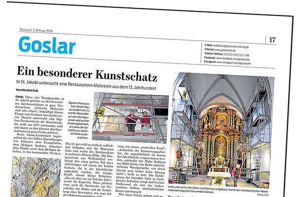 Ausschnitt der Goslarschen Zeitung vom 7. Februar 2024